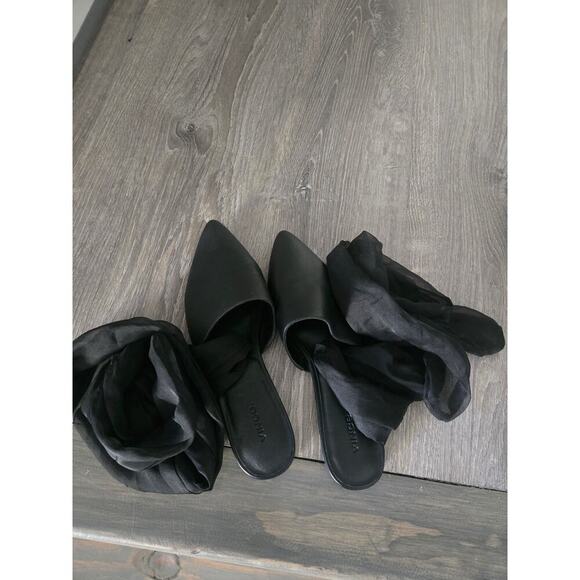 New Vince Cruise Pointed Ankle Tie Leather Flats Size 10 - Picture 5 of 8